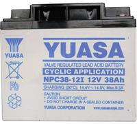 Batterie au plomb 12 V 38 Ah Yuasa NPC38-12 plomb (AGM) (l x H x P) 197 x 170 x 165 mm raccord à vis M5 sans entretien, résistant