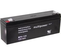 Batterie au plomb 12 V 4 Ah multipower MP4-12D plomb (AGM) (l x H x P) 195 x 76 x 47 mm cosses plate
