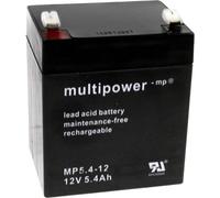 Batterie au plomb 12 V 5.4 Ah multipower PB-12-5,4-4,8 plomb (AGM) (l x H x P) 90 x 107 x 70 mm cosses plates 4,8 mm sans