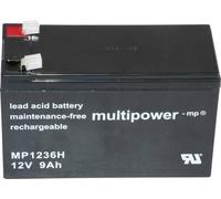Batterie au plomb 12 V 9 Ah multipower PB-12-9-6,35 plomb (AGM) (l x H x P) 151 x 102 x 65 mm cosses plates 6,35 mm sans