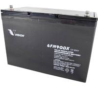 Batterie au plomb 12 V 90 Ah Vision Akkus 6FM90DX (l x H x P) 306 x 215 x 169 mm raccord à vis M6 1 pc(s)