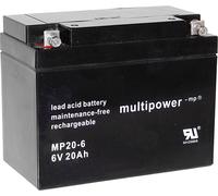 Batterie au plomb 6 V 20 Ah multipower MP20-6 plomb (AGM) (l x H x P) 157 x 125 x 83 mm raccord à vi