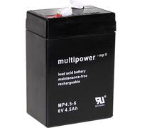 Batterie au plomb 6 V 4.5 Ah multipower PB-6-4,5-4,8 plomb (AGM) (l x H x P) 70 x 105 x 47 mm cosses plates 4,8 mm sans entretien, auto-décharge réd X014551