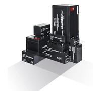 Batterie au plomb 6 V 12 Ah multipower PB-6-12-6,35 plomb (AGM) (l x H x P) 151 x 99 x 50 mm cosses plates 6,35 mm sans entretien