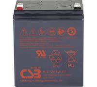 Batterie au plomb CSB Battery HR 1221W high-rate HR1221WF2 12 V 5 Ah plomb (AGM) (l x H x P) 90 x 106 x 70 mm cosses plates 6,35 mm sans entretien,