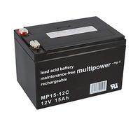 Batterie au plomb MP15-12C Pb 12 V 15 Ah Fast on 6,3 plomb AGM