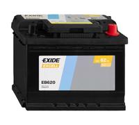 BATTERIE AUTO 12V 62 AH POSITIF À DROITE 540A DÉMARRAGE EXIDE = 60 AH EB620