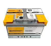 Batterie Auto Continental 80AH 750A Positif À Droite + DX = Fiamm 80 AH / 74 AH
