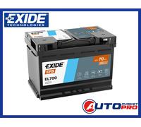 Batterie Auto EXIDE EL700 EFB 70AH 760A 278 X 175 X 190 Mm