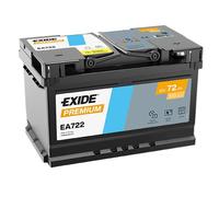 Exide Batterie de voiture EA722 Premium Carbon Boost 12 V 72 Ah 720 A