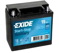 Exide Batterie voiture auxiliaire EK151 AGM Start-Stop 12 V 15 Ah 200 A