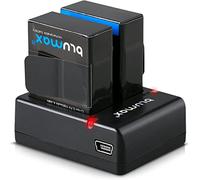 "Batterie Blumax 2X Compatible avec GoPro Hero 3+ AHDBT-301 1180mAh + Mini Chargeur Double Compatible avec GoPro Hero 3+