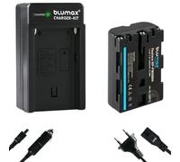Batterie Blumax NP-FM-500H 1650mAh + Chargeur pour NP-FM-500H | Compatible avec Sony Alpha A57 A58 A65 A65V A68 A77 A77V A99 A99 II
