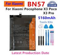 Batterie BN57 5160mAh pour Xiaomi Pocophone X3 Poco /X3 Pro, Batteries de remplacement pour téléphone + outils, flambant neuf BN57