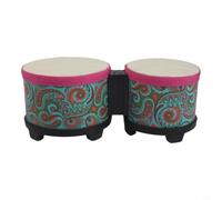 Batterie Bongo éducative en plastique ABS léger et éducatif (texture bleue) | Corps en plastique ABS et caoutchouc, design léger, motif sous-marin, lumineux pour un son net, rangement facile