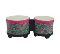 Batterie Bongo en caoutchouc pour débutants (texture bleue) | Léger et compact, facile à transporter, parfait pour les voyages, l'école, les festivals