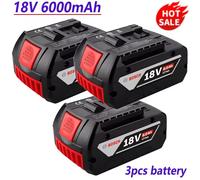 Batterie Bosch 18V 100% originale, batteries de secours 18V et 6000mAh, système professionnel sans fil, outil BAT609 BAT618 GBA18V80 12v charger 1pcs