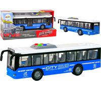 Batterie Bus Lumières Sons Sons Entraînement par friction Bleu 1:16