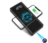 Batterie Caméra Espion Full HD 1080p Powerbank Vision IR Détection Mouvement + SD 64Go YONIS