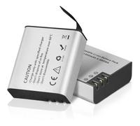 Batterie Caméra Sport 2 x 1350mAh,pour AKASO EK7000/brave4/v50x/brave6, Apexcam, COOAU, Dragon Touch,Exprotrek, S009R, PG1050