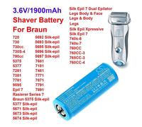 Batterie Cameron Sino 1900 mAh pour Braun 3018765 6703925 703-0925 81377206 UR18500L 720 730 730cc 730S-4