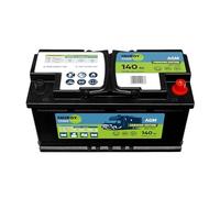 Batterie Camping Car 12V 140 Ah - Batterie Voiture - AGM 12v - Batterie Decharge Lente Protégée Contre les Vibrations et les Chocs