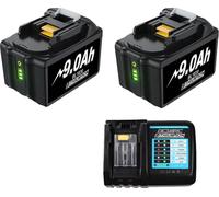 Batterie, capacité de 9000mAh, compatible avec plusieurs outils, 2pcs 90 3A