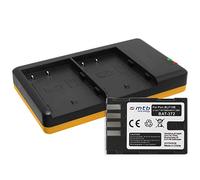 Batterie + Chargeur Dual (USB) Compatible avec Panasonic DMW-BLF19, BP-61, Compatible avec Lumix DC-G9, GH5 / DMC-GH3, GH4 / Compatible avec Sigma SD Quattro (H) - INKL. Micro-Câble USB