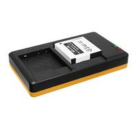 Batterie + Chargeur Dual (USB) Compatible avec Panasonic DMW-BLH7(E), Compatible avec Lumix DC-GX800 / DMC-GF7 / DMC-GM1, GM5 / DMC-LX15