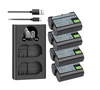 Batterie/Chargeur for Appareil Photo, Compatible avec Nikon Z5, D850, Z6, Z7, D780, D750, D810, D7000, D7500 Et Z6 II(4Battery with Charger)