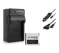 Batterie + Chargeur (Prise de Courant, Auto) Compatible avec Fuji NP-50 / Finepix F50fd F60fd... XP100 XP150.../ Compatible avec Ricoh WG-M2... - Voir descriptif!