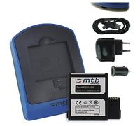 Batterie + Chargeur (USB/Auto/Secteur) pour AEE Magicam S51, S60, S70... / Veho MUVI K2 / Nilox F-60 Evo (4K) / KitVision Edge HD30W [3.7V - 1450mAh - Infochip]