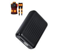 Batterie chauffante 18400 mAh - 7,4 V CC 4,0 mm et sortie USB/Type-C, batterie externe, gilet chauffant vestes et sweats à capuche pour homme et femme, jusqu'à 10 heures de chaleur, affichage LED
