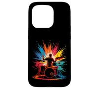 Batterie colorée pour amateurs de musique pour enfants et hommes Coque pour iPhone 15 Pro