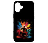 Batterie colorée pour amateurs de musique pour enfants et hommes Coque pour iPhone 16