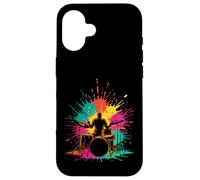Batterie colorée pour amateurs de musique pour enfants et hommes Coque pour iPhone 16