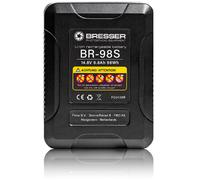 Bresser Batterie V-Mount 98 Wh compacte – D-Tap et USB, 6,8 Ah, écran LED pour caméra et smartphone