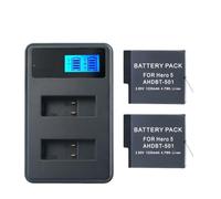 Batterie Compatible avec caméra GoPro Hero 5 6 7 8 Black avec Double Chargeur(C Package)