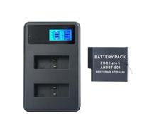 Batterie Compatible avec caméra GoPro Hero 5 6 7 8 Black avec Double Chargeur(D Package)