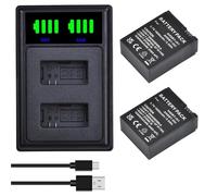 Batterie Compatible avec la caméra GoPro Hero 3 AHDBT-301 302 1600 mAh avec Chargeur USB LED(2 Battery 1 Charger)