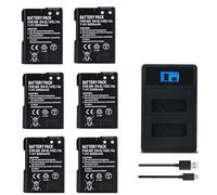 Batterie Compatible avec Les modèles Nikon EN-EL14/EN-EL14a, 2050 mAh, de Remplacement for appareils Photo D3100, D3200, D3300, D5100, D5200, D5300 et D7000.(6battery 1charger)