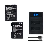 Batterie Compatible avec Les modèles Nikon EN-EL14/EN-EL14a, 2050 mAh, de Remplacement for appareils Photo D3100, D3200, D3300, D5100, D5200, D5300 et D7000.(2battery 1charger)