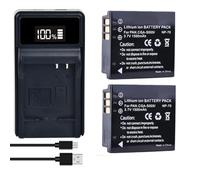 Batterie Compatible avec Les modèles Panasonic CGA-S005E, DMW-BCC12, DB-60, DB-65, BP-DC4 et NP70 (1500 mAh) for appareils Photo LX1, LX2, LX3, FS1, FS2, FX01 et FX07.(2xBattery 1xCharger)