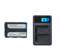 Batterie Compatible avec Les modèles Sony NP-FM50, NP-FM51, NP-FM30, NP-FM55H, DCR-PC101 et Reflex numériques de la série A100 (7,2 V, 2 200 mAh).(1 Battery 1 Charger)