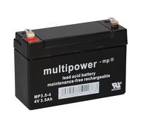 Batterie compatible avec les phares à main MATA Halo 4 4 V 3,5 Ah AGM