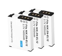 Batterie Compatible avec Nikon EN-EL12 for S610, 610c, S630, S710, S1000pj, P300, 310, S6200, S6300, S9400 et S9500 (1400 mAh).(3 Battery)