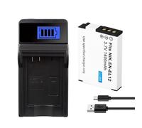 Batterie Compatible avec Nikon EN-EL12 for S610, 610c, S630, S710, S1000pj, P300, 310, S6200, S6300, S9400 et S9500 (1400 mAh).(1 Charger 1 Battery)