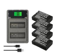 Batterie Compatible avec Nikon EN-EL14/EN-EL14a, Lot de 4 for D5500, D5600, D3400, D3500, D5100, D5200, D5300, D3100, D3200, D3300 et P7700(Charger and 4Battery)