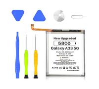 Batterie compatible avec Samsung Galaxy A33 5G, 5800 mAh EB-BA336ABY pour la série SM-A336, bande adhésive et kit de réparation inclus
