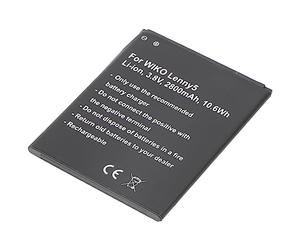 Batterie compatible avec WIKO Lenny 5, Li-ion, 3,8 V, 2800 mAh, 10,6 Wh
